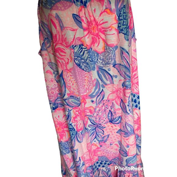 LILLY PULITZER SAIRA DRESS SZ LARGE SNAPPY TURTLE PINK ISLE NEW W/TAGS - Picture 8 of 10